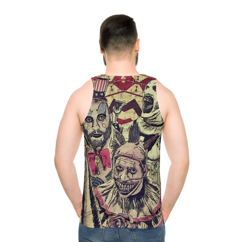 Creepy Clown Unisex Tank Top - men back