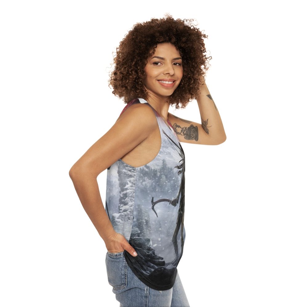 Rise Of The Tomb Raider Unisex Gaming Tank Top - women side