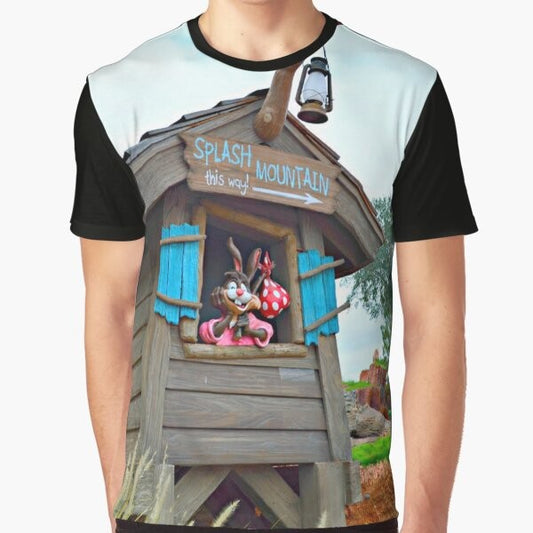 Splash Mountain graphic t-shirt with Brer Rabbit and the "This Way" song lyrics