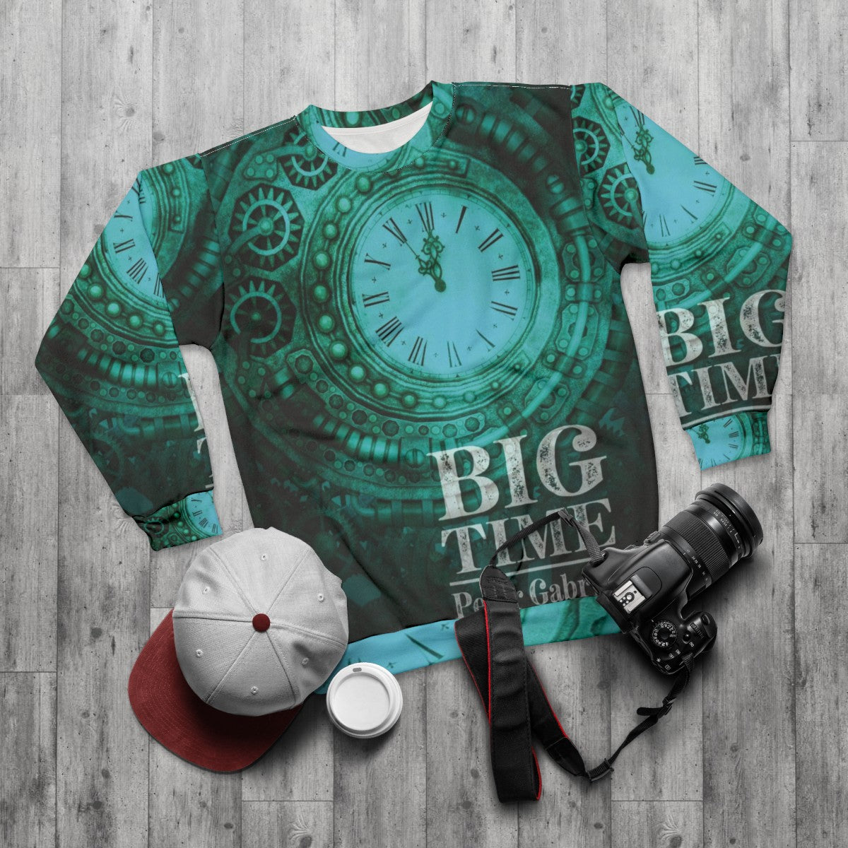 Big Time Sweatshirt - Retro 80s Music Inspired Sweater - flat lay