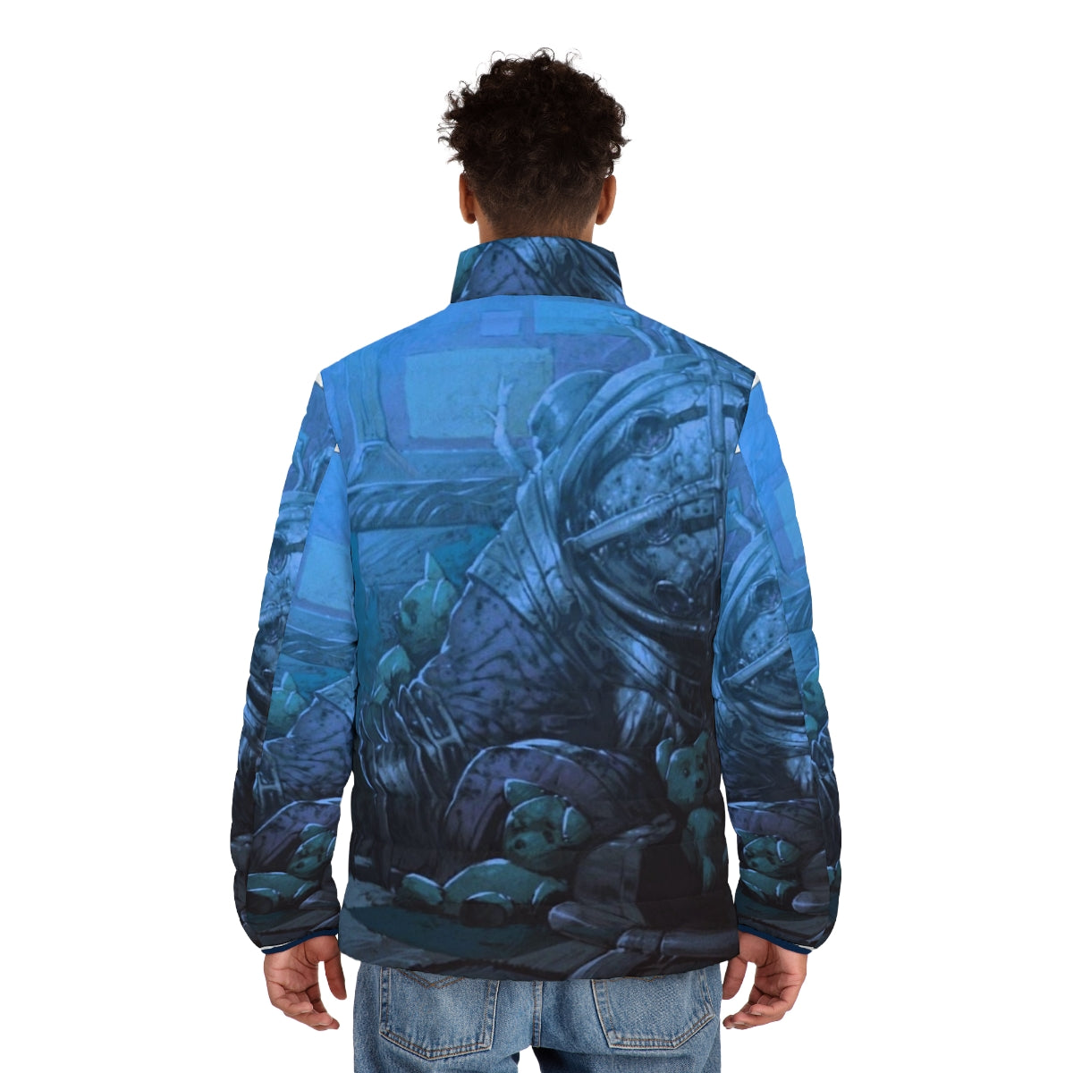 Bioshock Injured Big Daddy Puffer Jacket - men back