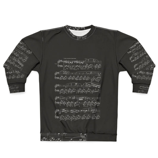 Chopin Nocturne Sweatshirt - Featuring a Beautiful Piano Notes Design