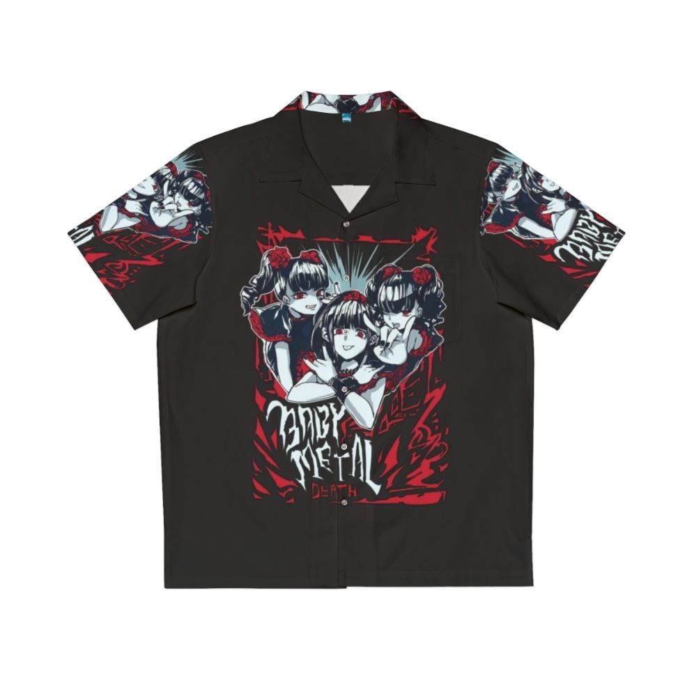 Babymetal inspired Hawaiian shirt with anime and heavy metal design