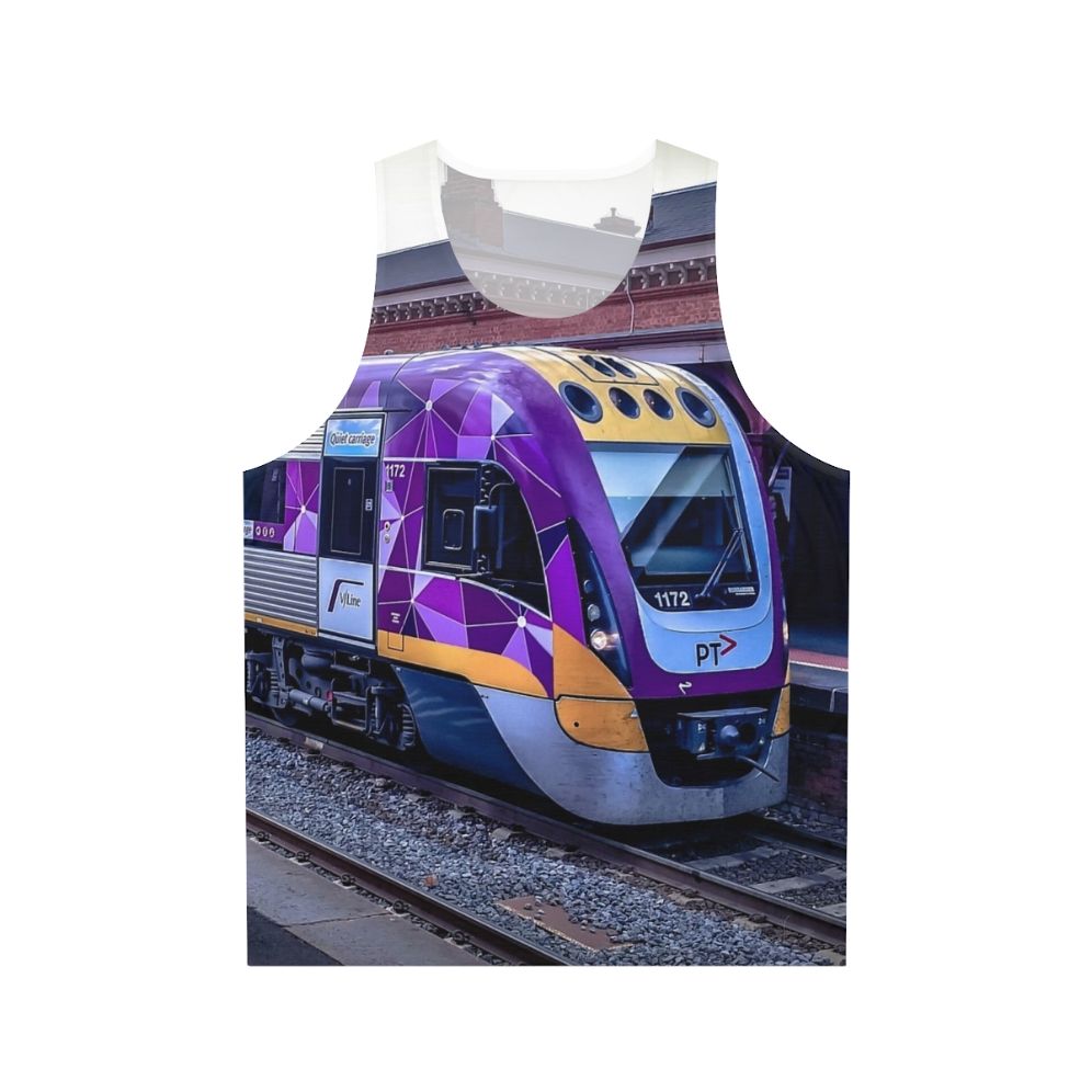 Vline Train at Castlemaine Station Unisex Tank Top