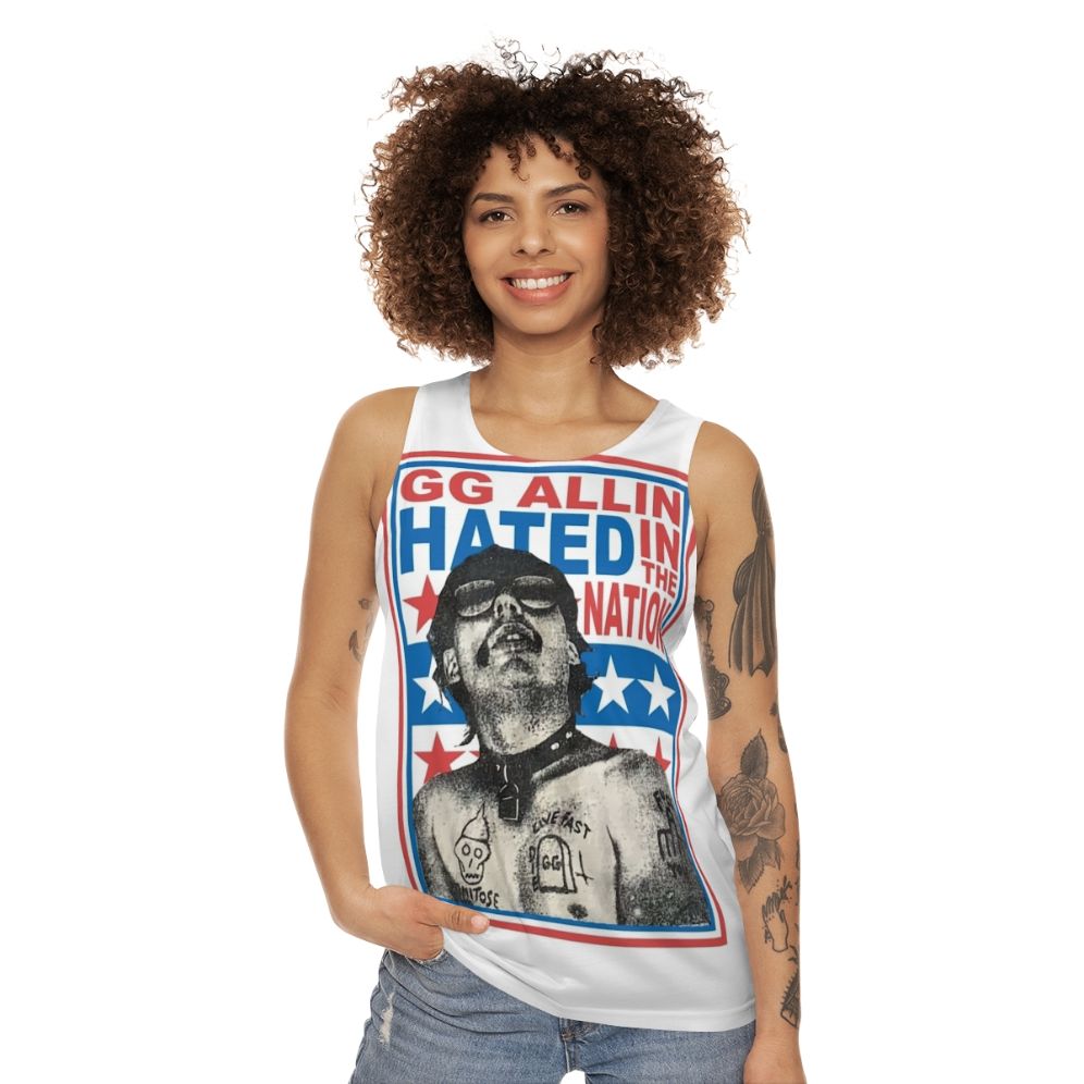 GG Allin 'Hated in the Nation' Unisex Tank Top - women