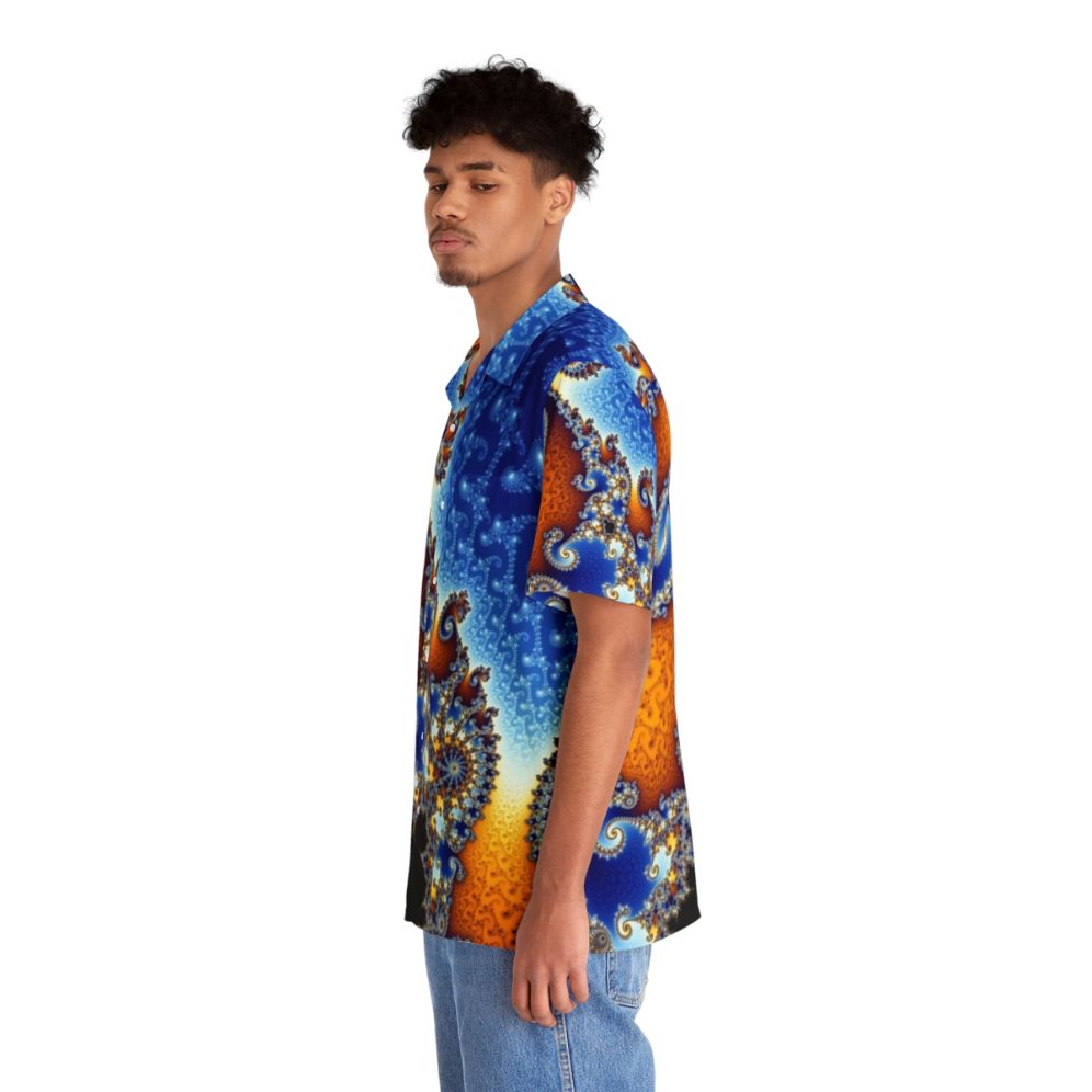 Mandelbrot Set Hawaiian Shirt featuring intricate fractal pattern - People Left