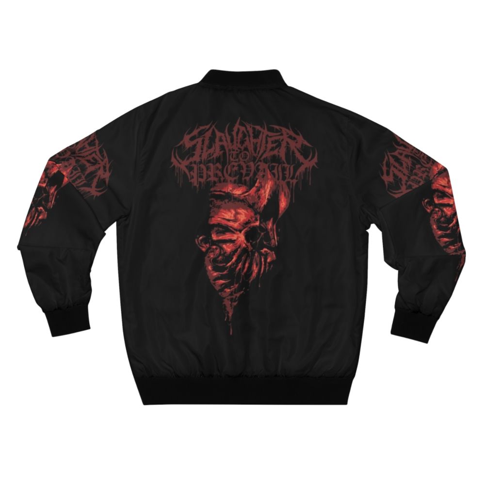 Slaughter to Prevail Bomber Jacket featuring the band's logo and artwork - Back