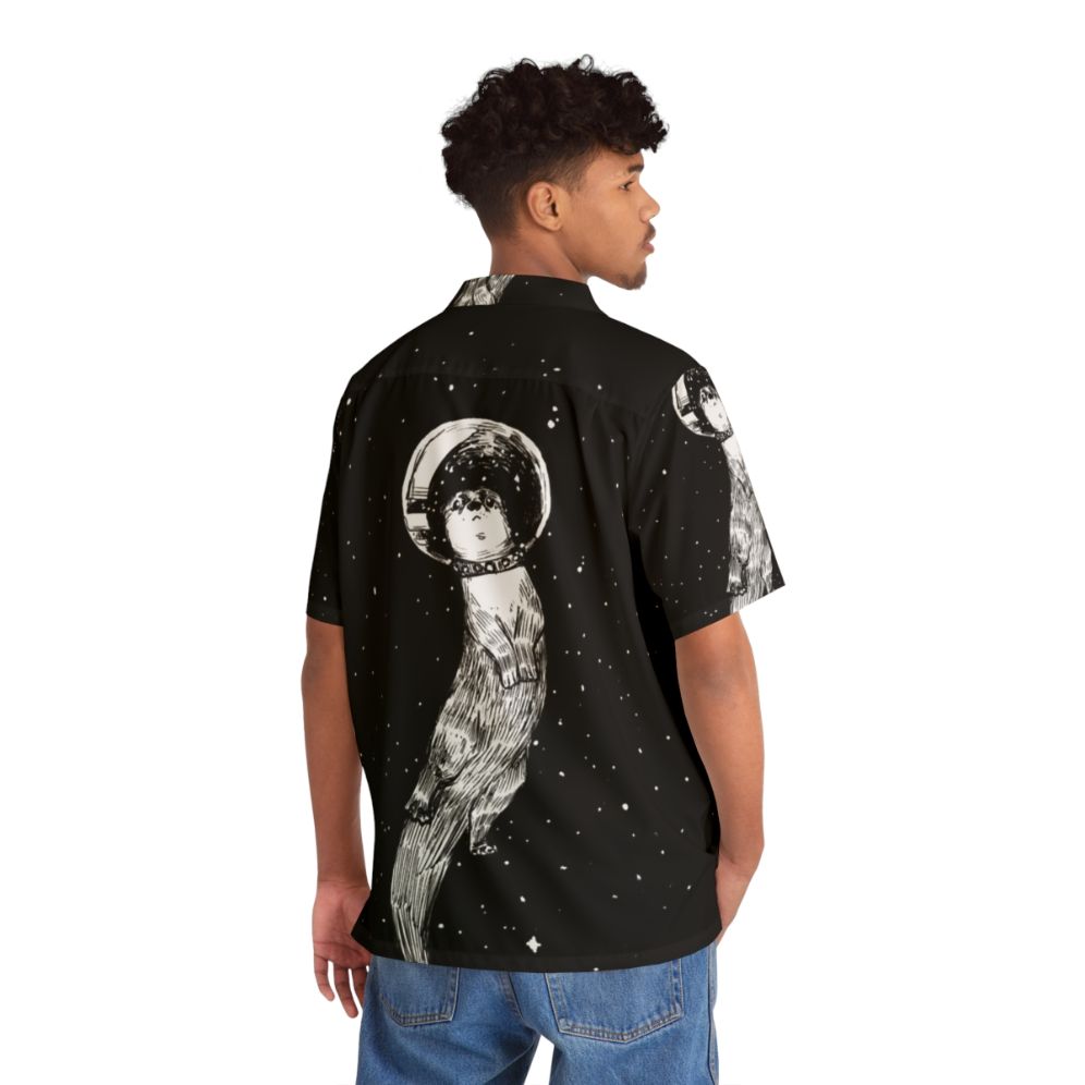 Drifting Otter in Cosmic Space Hawaiian Shirt - People Back