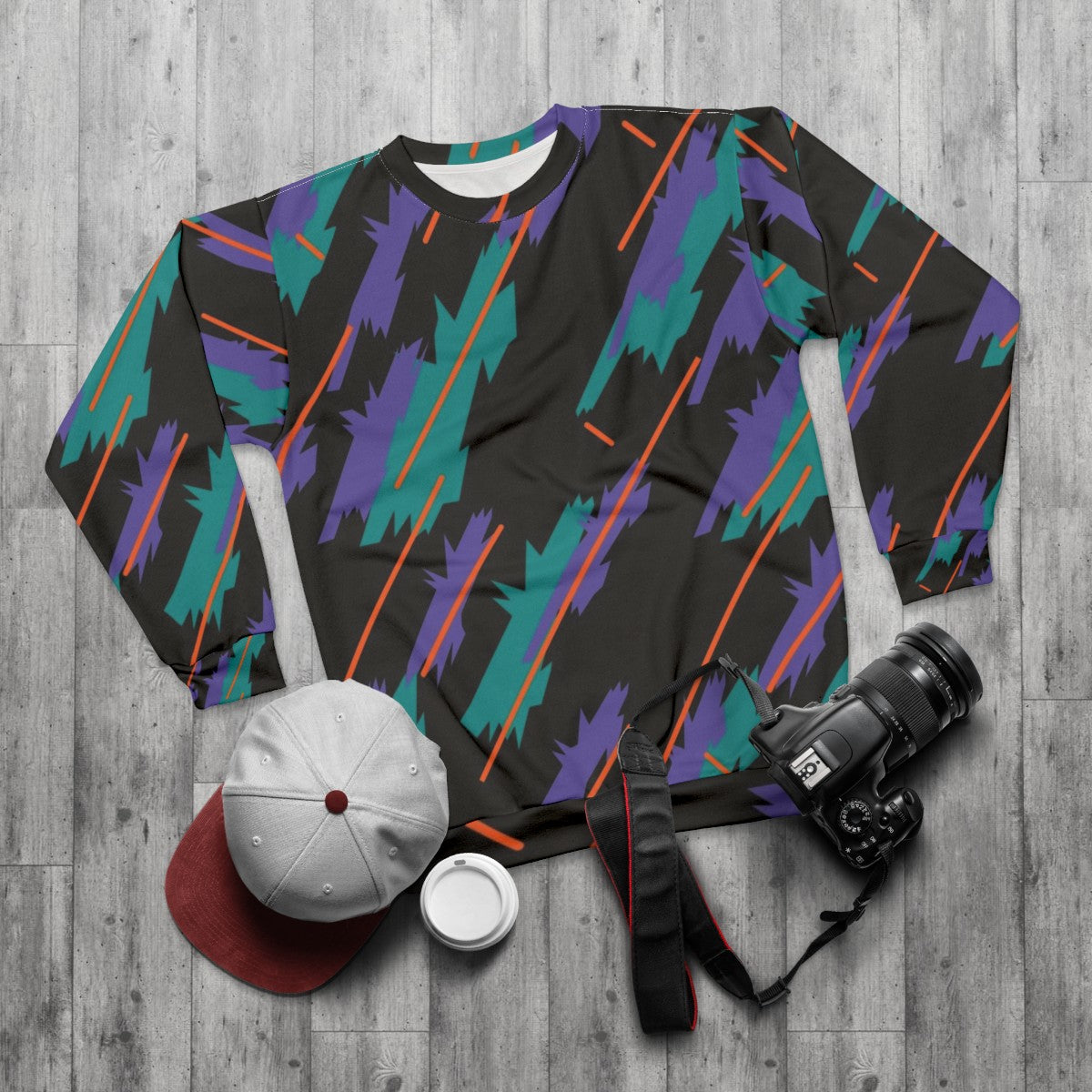 HKS Turbo Skyline GTR Sweatshirt - flat lay