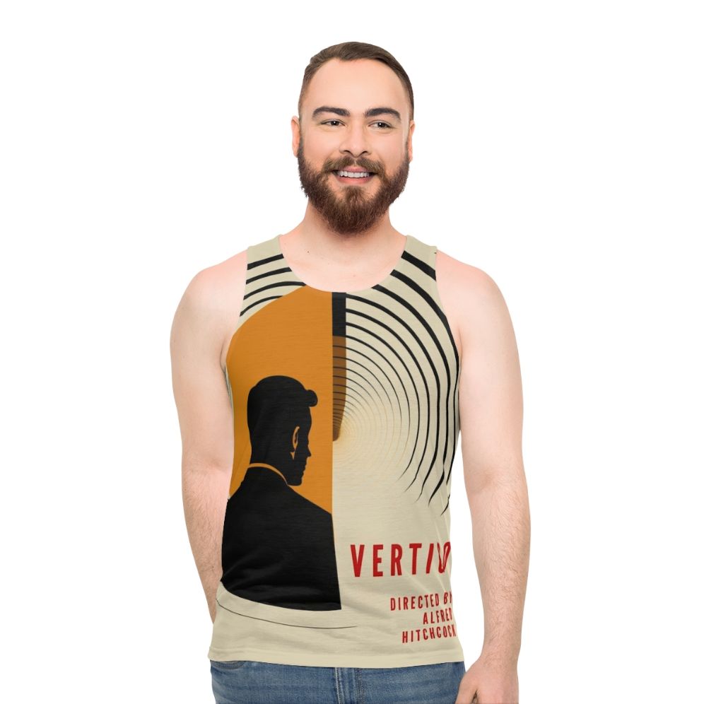 Vertigo movie poster alfred hitchcock unisex tank top - men