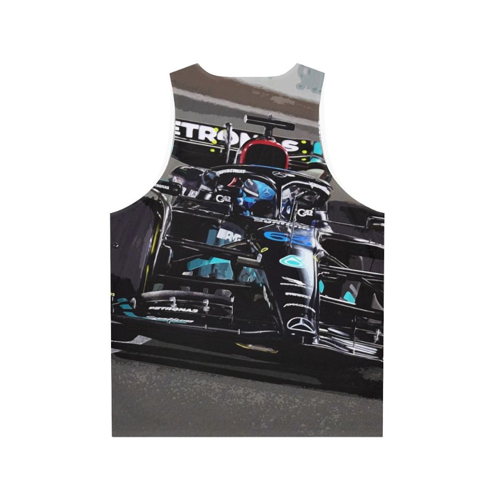 George Russell Formula 1 Racing Unisex Tank Top - Back