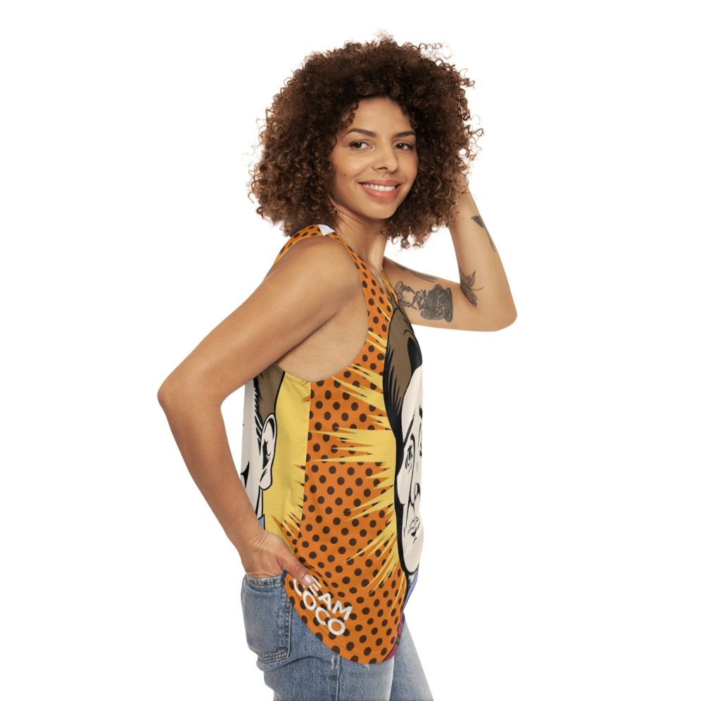 Team Coco Unisex Comedy Tank Top - women side