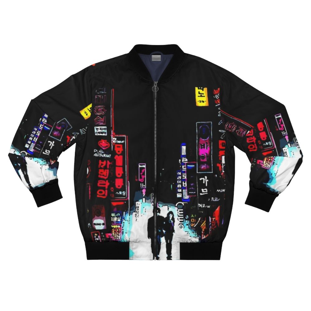 Retro bomber jacket with 'Oldboy' movie-inspired design