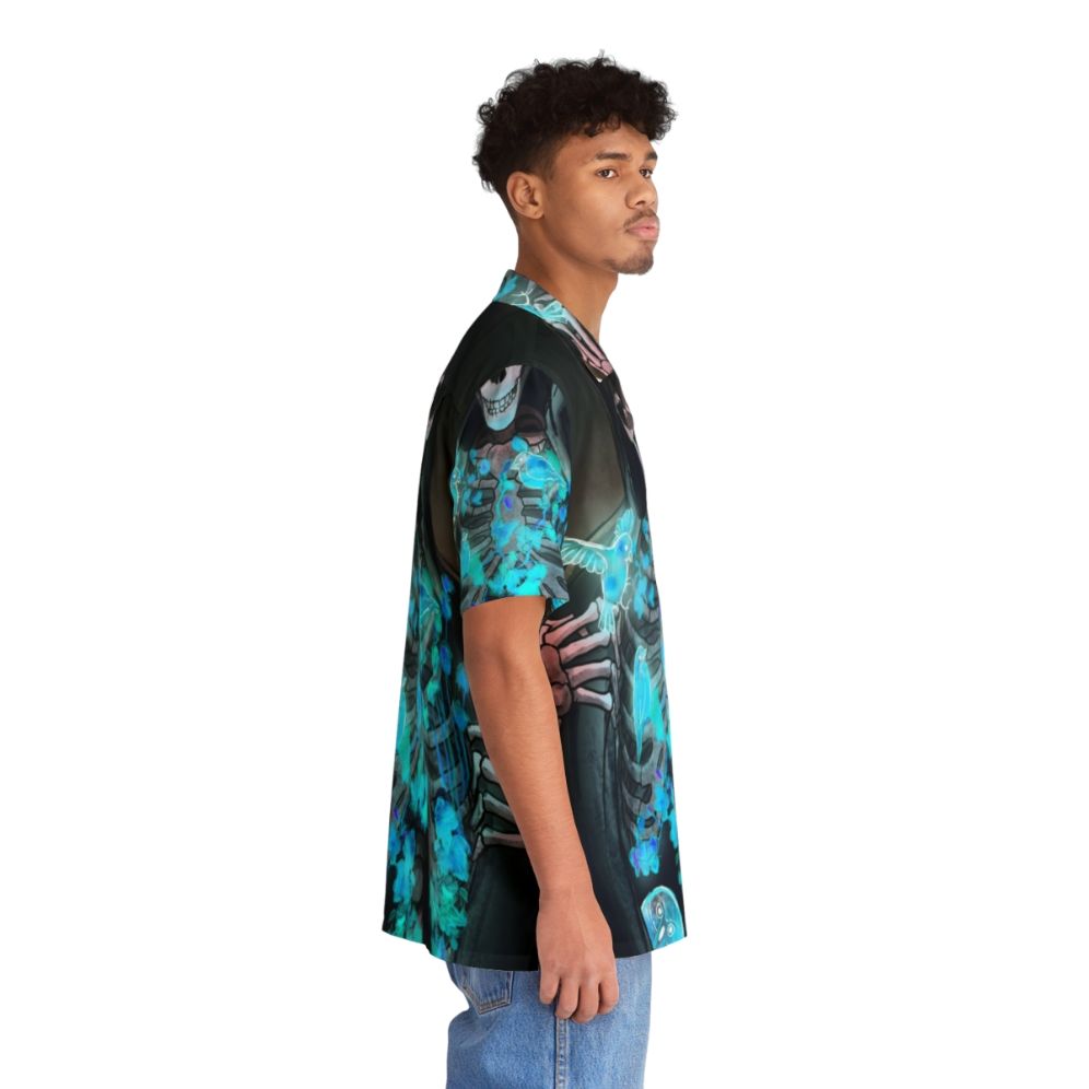 Dark souls Hawaiian shirt with reaper, spirits and skeleton design - People Pight