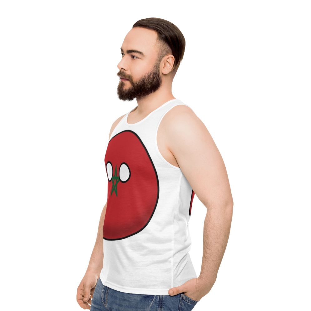 Morocco Countryball Unisex Tank Top - men side