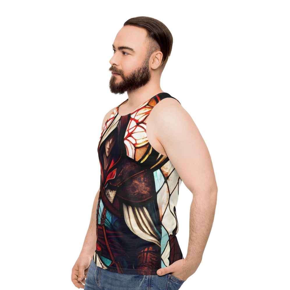 Assassin's Creed Stained Glass Unisex Tank Top - men side