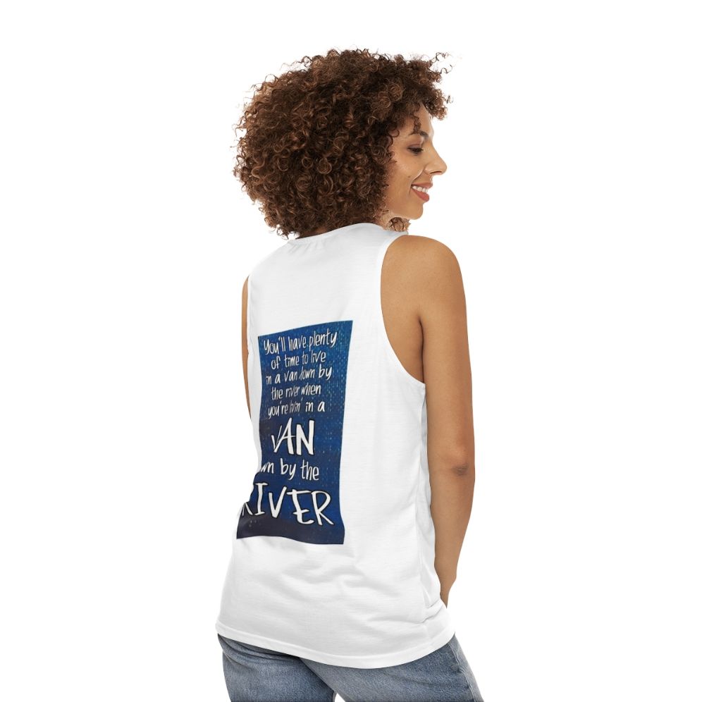 Chris Farley Van Down By The River Unisex Tank Top - women back