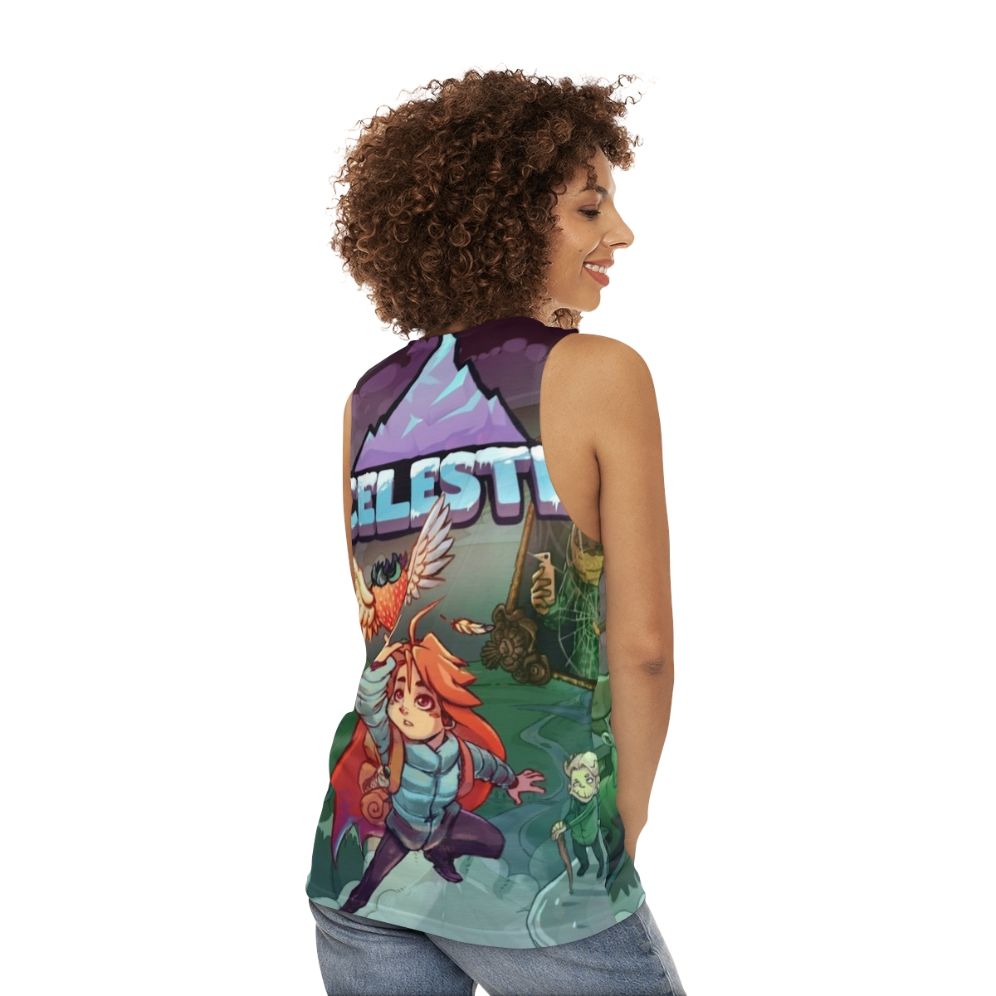 Celeste video game inspired unisex tank top - women back