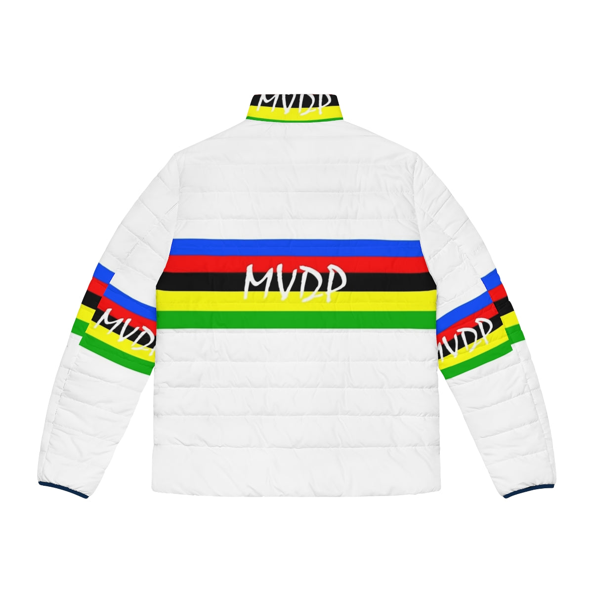 Mathieu Van Der Poel World Champion Puffer Jacket for Cyclists - Back