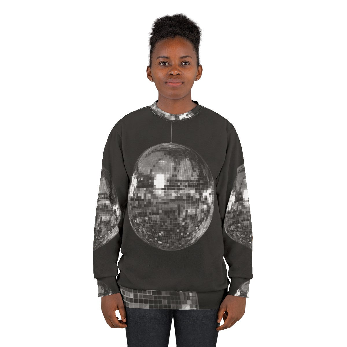 Silver Disco Ball Sweatshirt - women