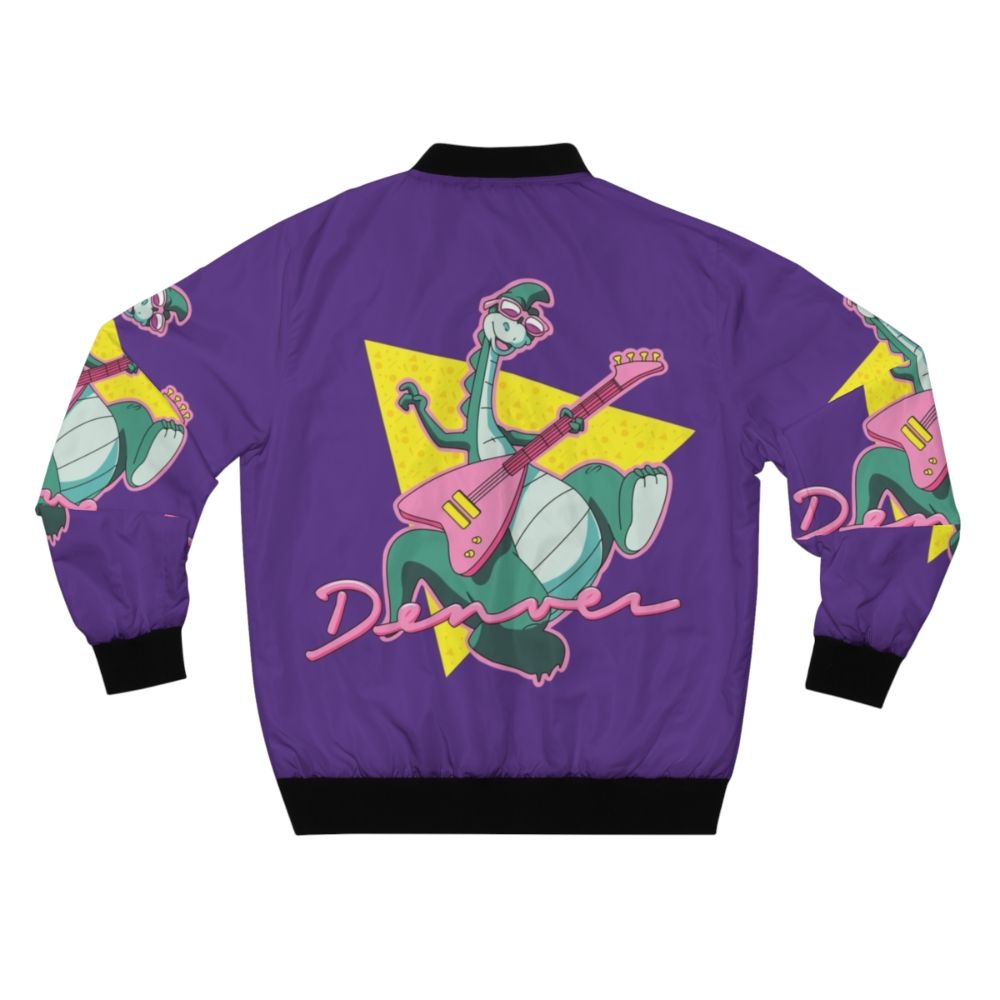 Vintage Dinosaur Cartoon Bomber Jacket - "The Last Dinosaur" Inspired Design - Back