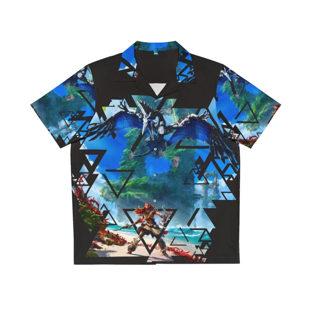 Horizon Forbidden West Hawaiian Shirt featuring the protagonist Aloy