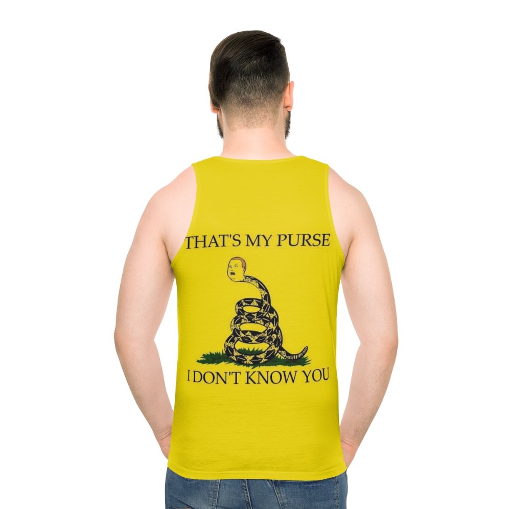 Unisex "That's My Purse, I Don't Know You" Funny Tank Top - men back