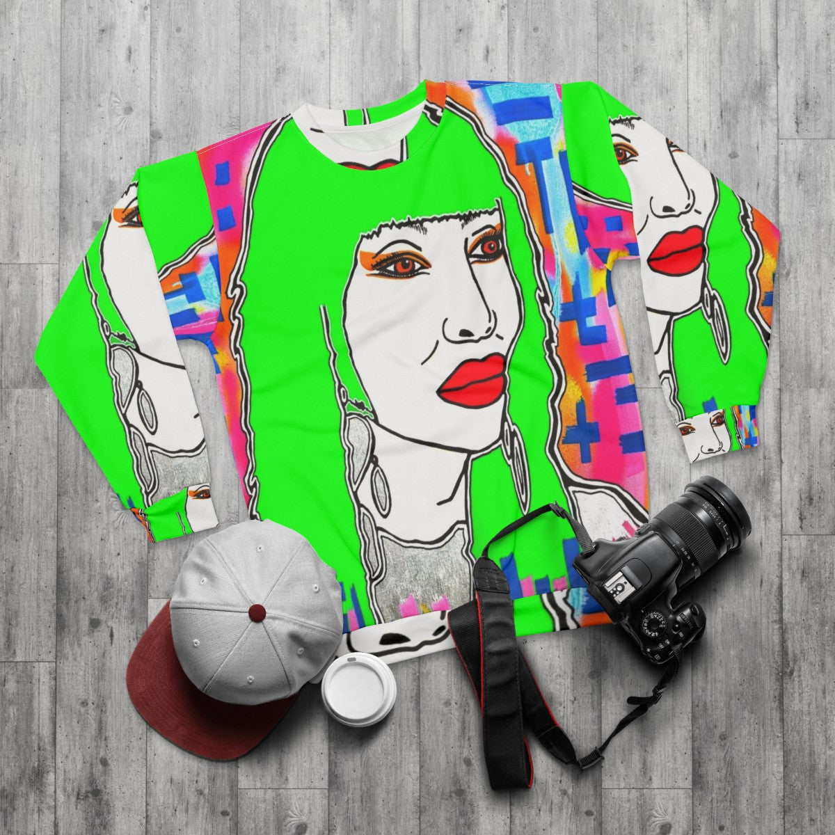 Pete Burns Dead or Alive Pop Music Graphic Sweatshirt - flat lay