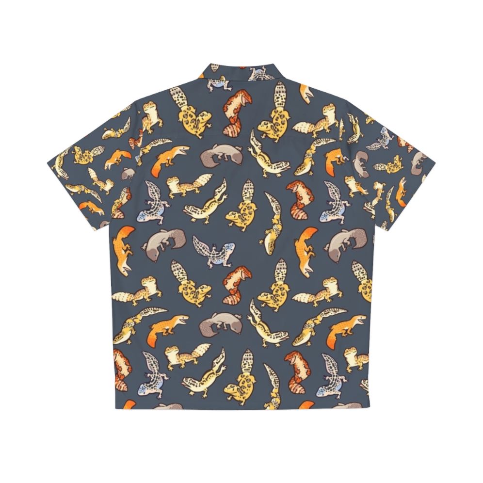 Chub Geckos Hawaiian Shirt in Dark Grey - Back