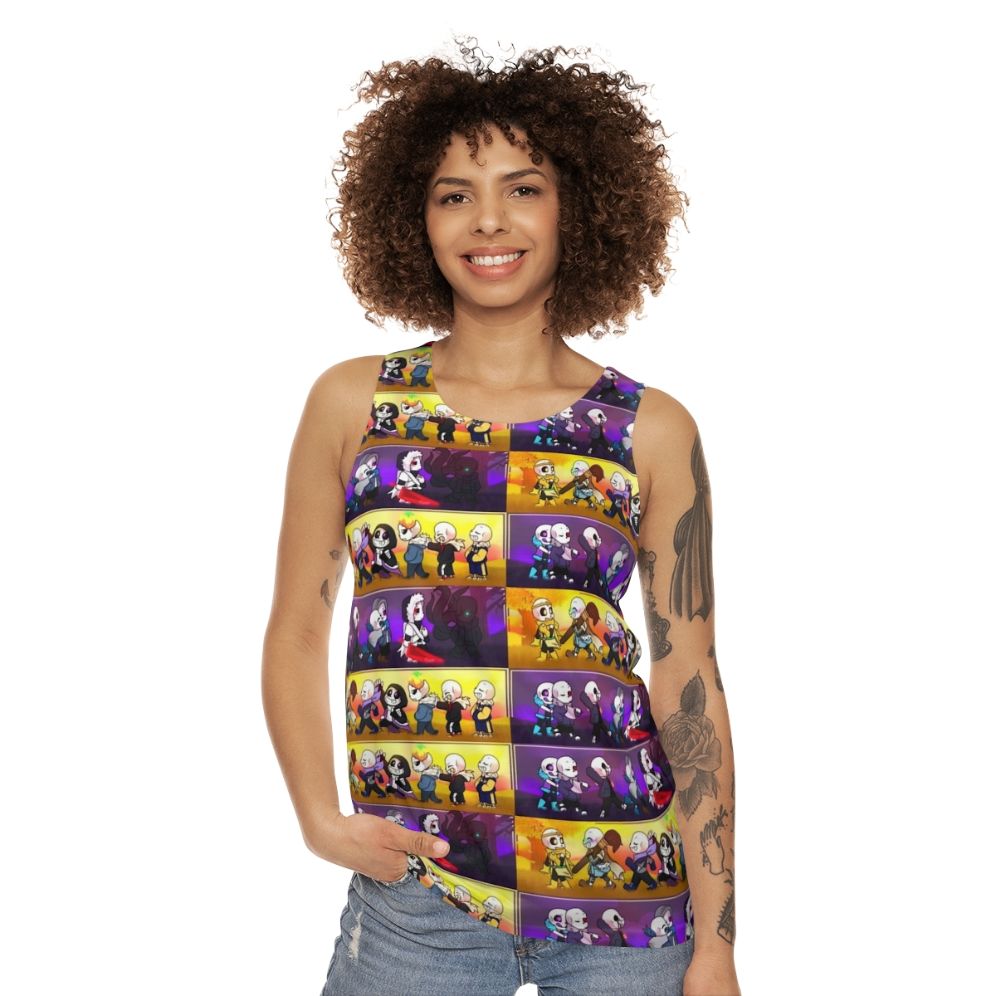 Undertale AU Sanses Good and Evil Unisex Tank Top - women