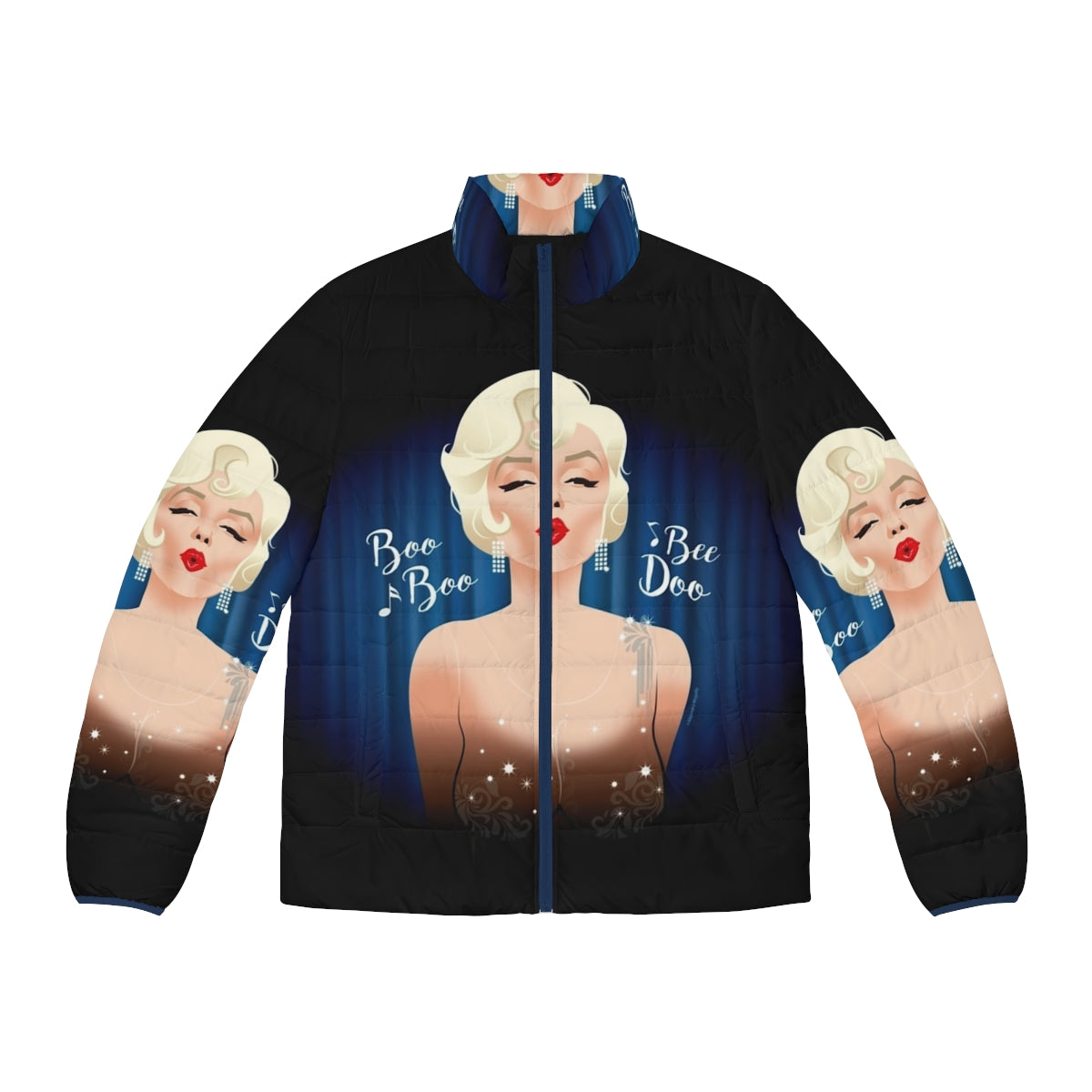 Sugar Puffer Jacket featuring Marilyn Monroe's iconic Hollywood glamour