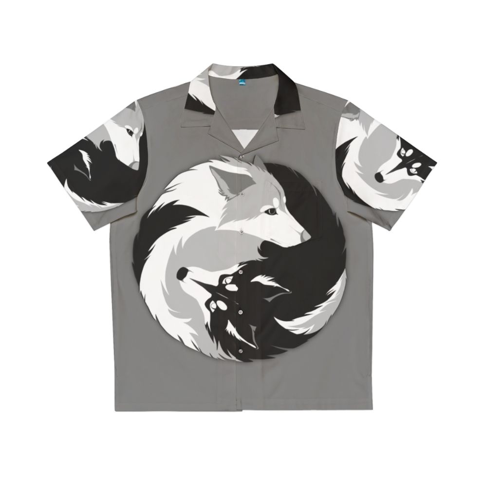 Nature-Inspired Husky and Wolf Hawaiian Shirt