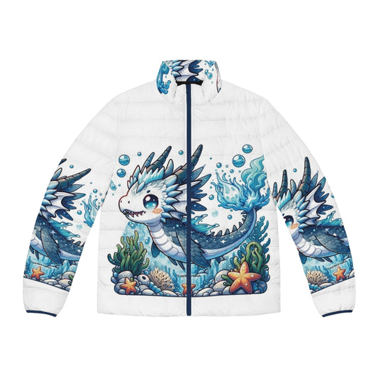 Legendary Frostfire Dragon Fish Puffer Jacket with fantastical design