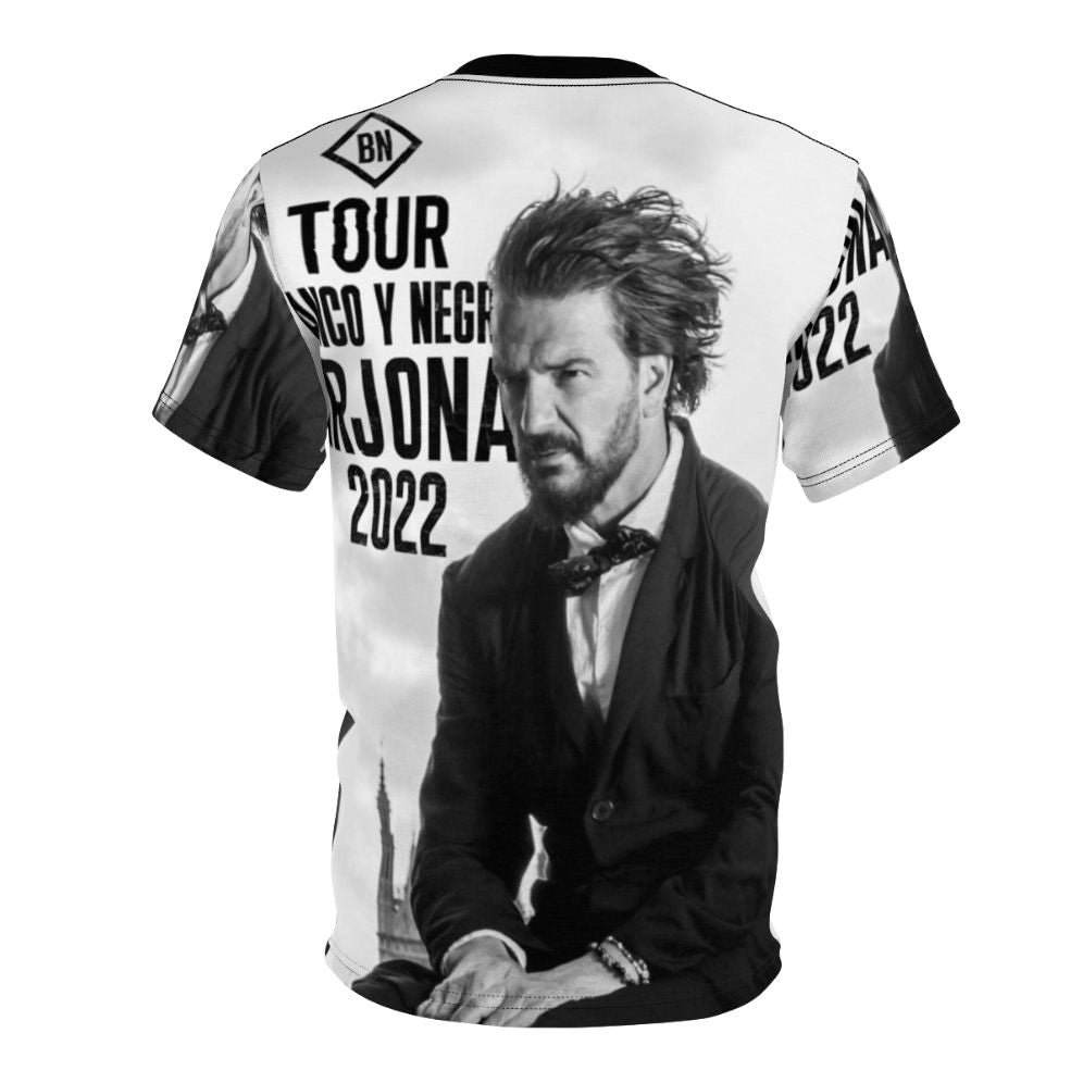 Stylish t-shirt design inspired by the Ricardo Arjona Blanco Y Negro Tour concert - Back