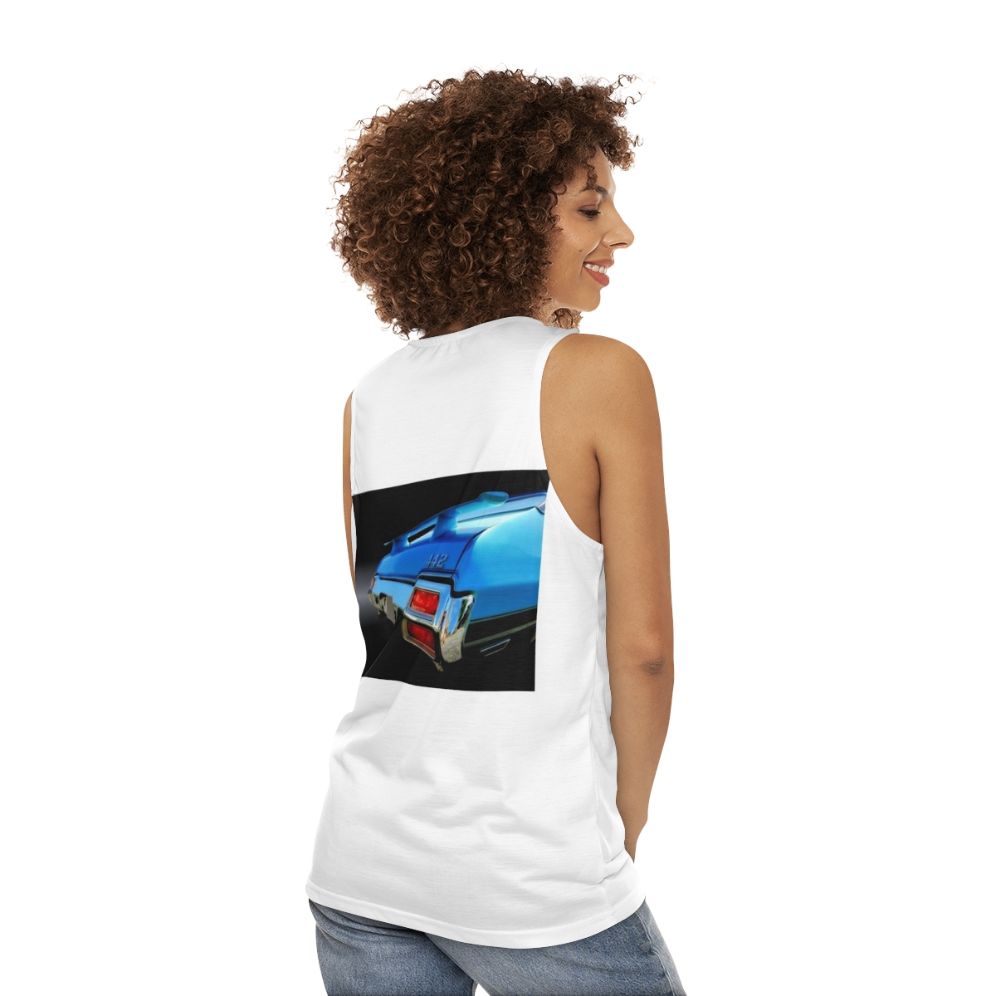 1971 Olds 442 Vintage Muscle Car Unisex Tank Top - women back