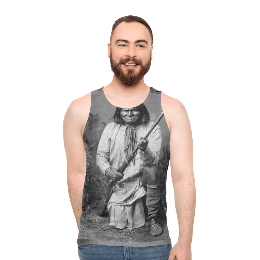 Geronimo unisex native american apache tribal tank top - men