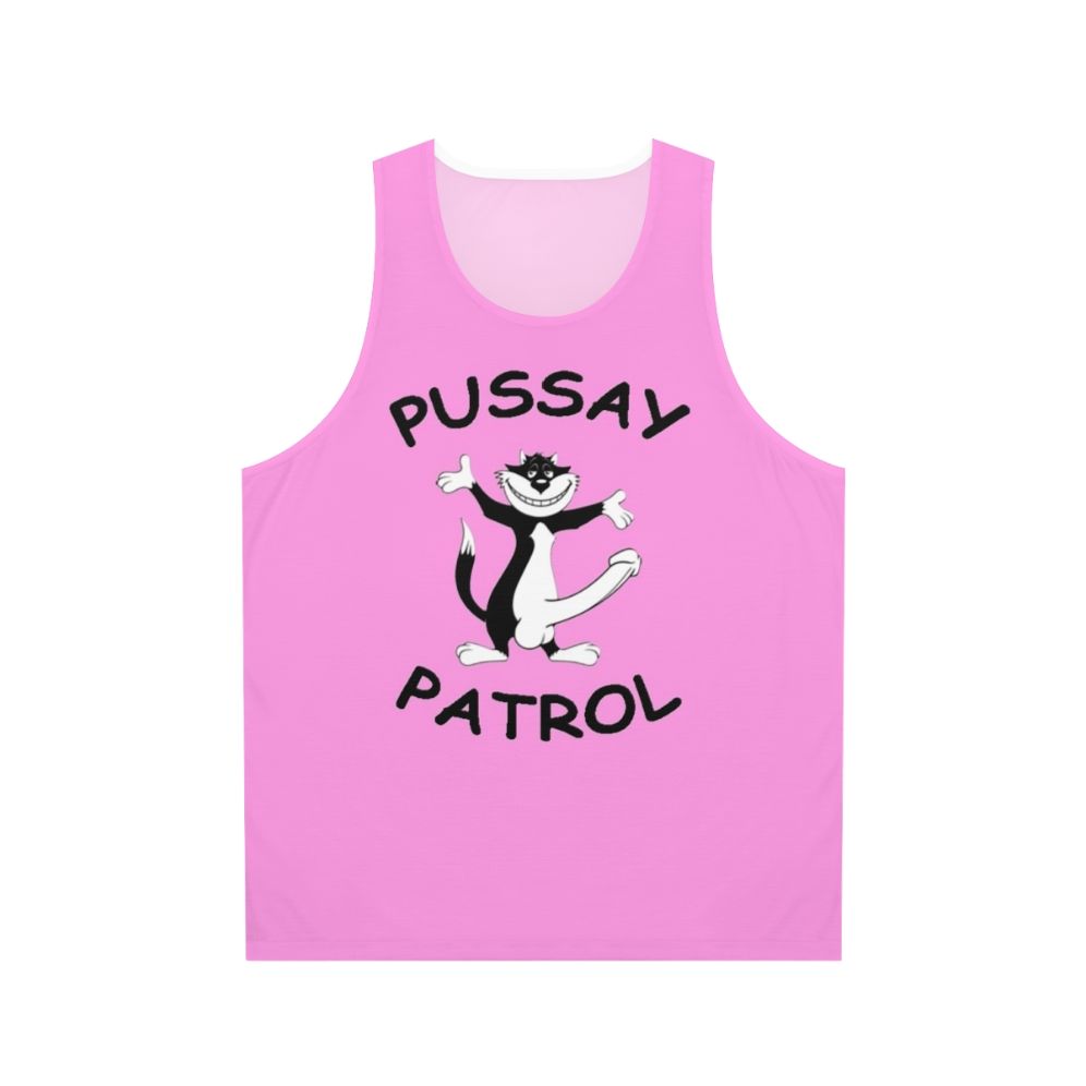 Unisex Pussay Patrol comedy TV show tank top