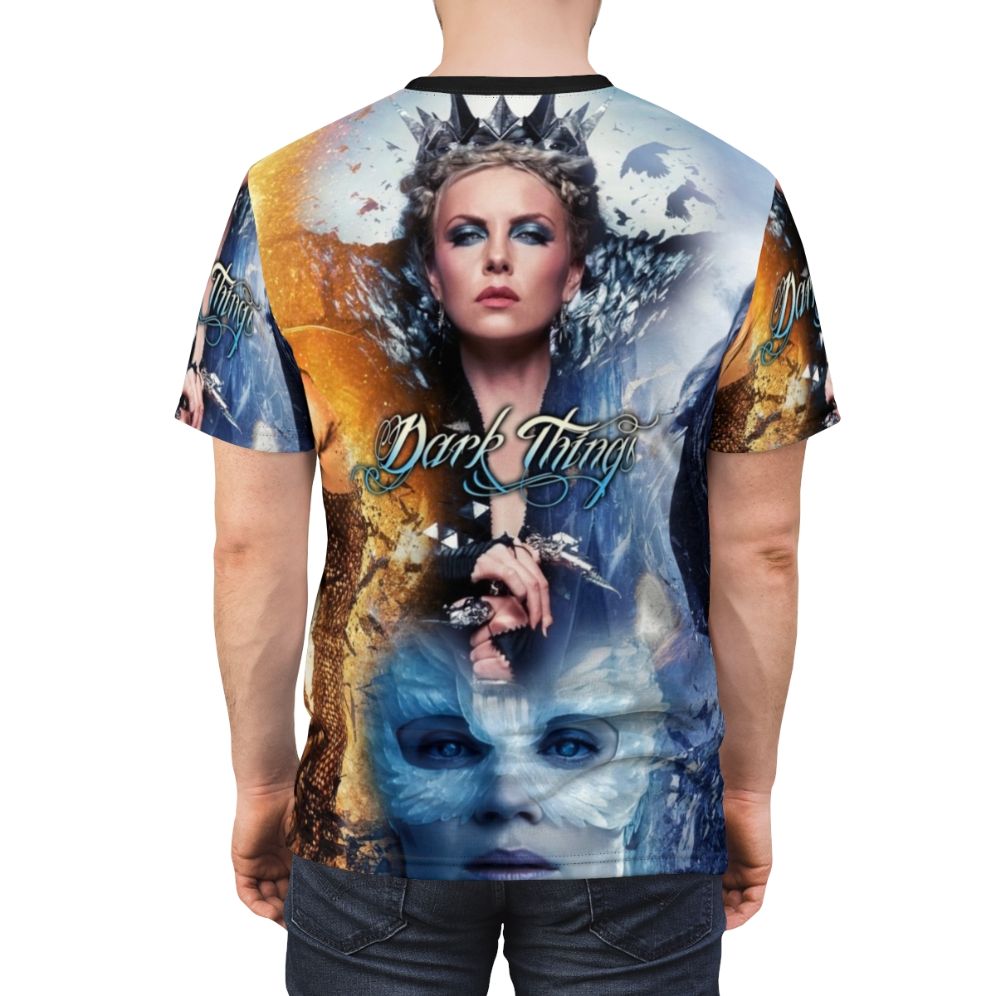 Ice Queen Fantasy Art Design on a T-shirt - men back