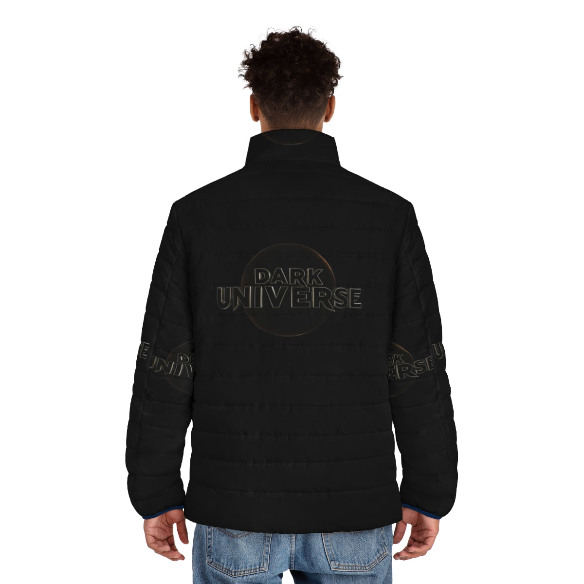 Universal Monster Dark Universe Puffer Jacket with Horror Movie Inspired Design - men back