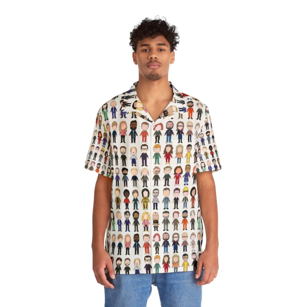 Taskmaster cast poster Hawaiian shirt with full pattern design - People Front