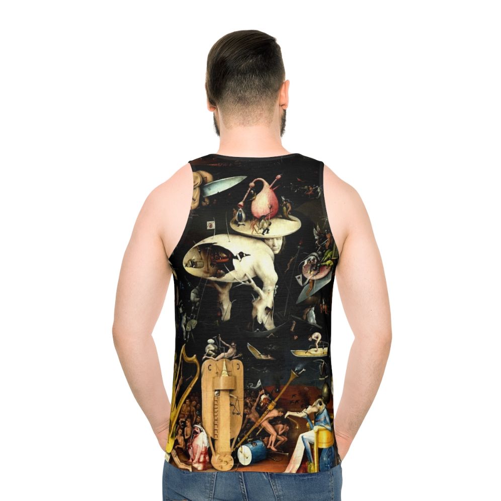 Hieronymus Bosch's "Garden of Earthly Delights" inspired unisex tank top - men back