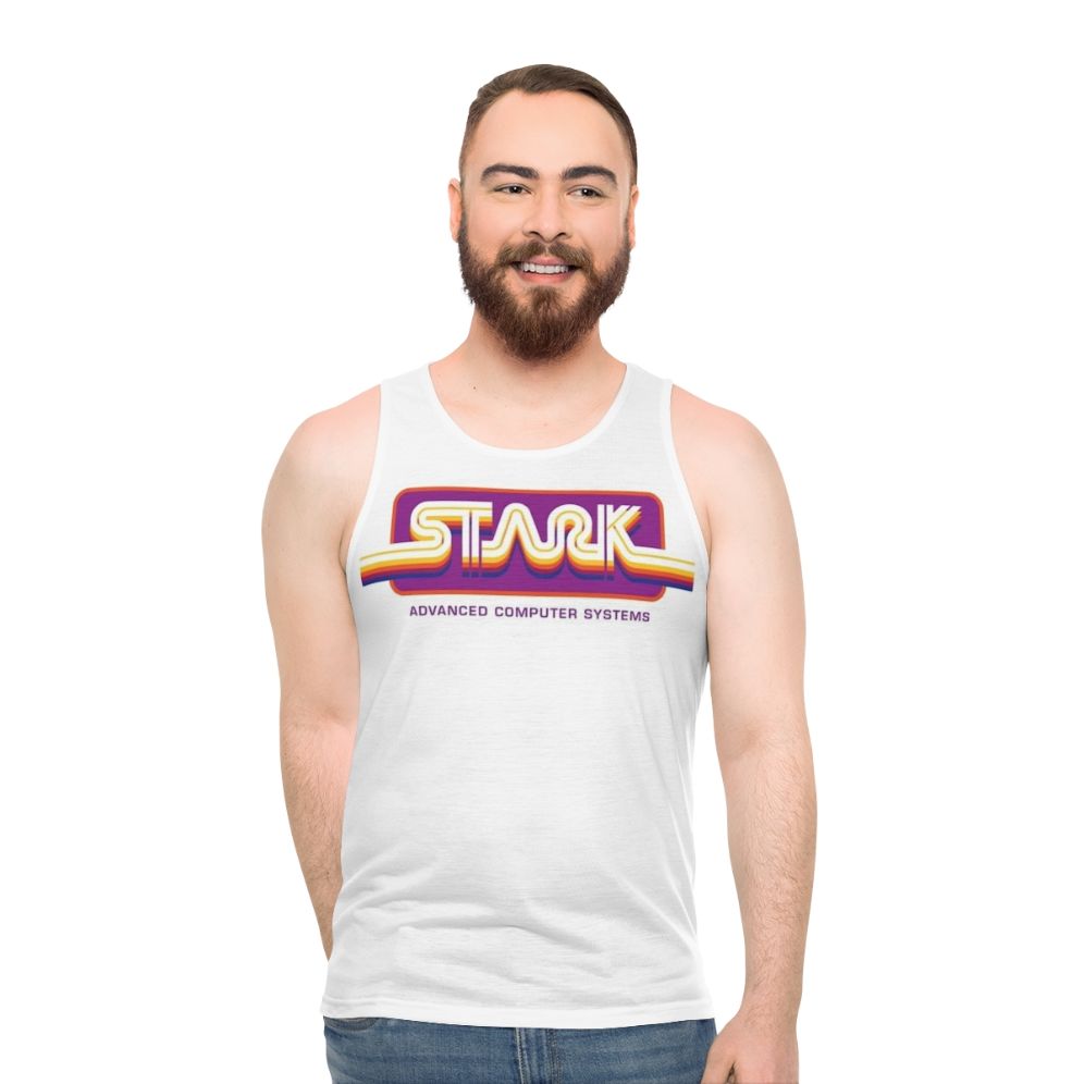 1980s Stark Technologies Computer Graphics Unisex Tank Top - men