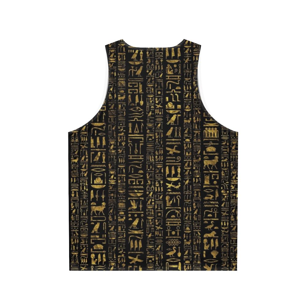 Vintage hieroglyphic unisex tank top with ancient Egyptian design - Back