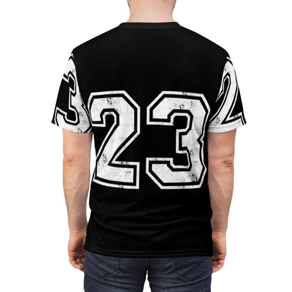 Sports jersey with the number 23 design on a t-shirt - men back