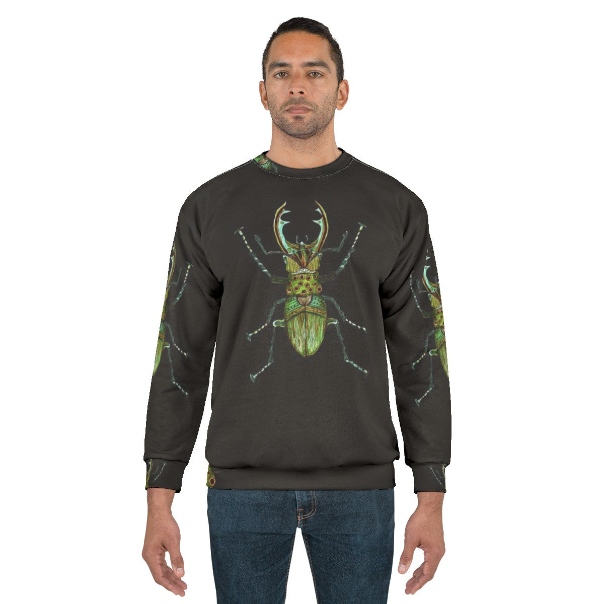 Stag Beetle Zentangle Inspired Sweatshirt - men