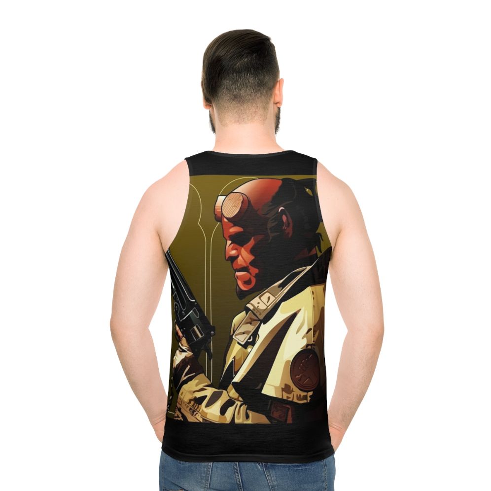 Hellboy Unisex Tank Top - men back