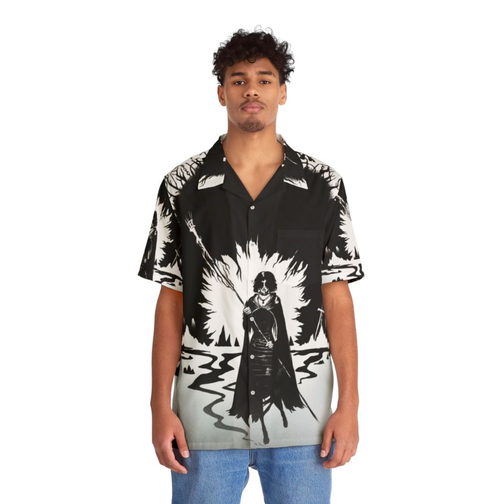 Dark Souls Maiden in Black Hawaiian Shirt - People Front