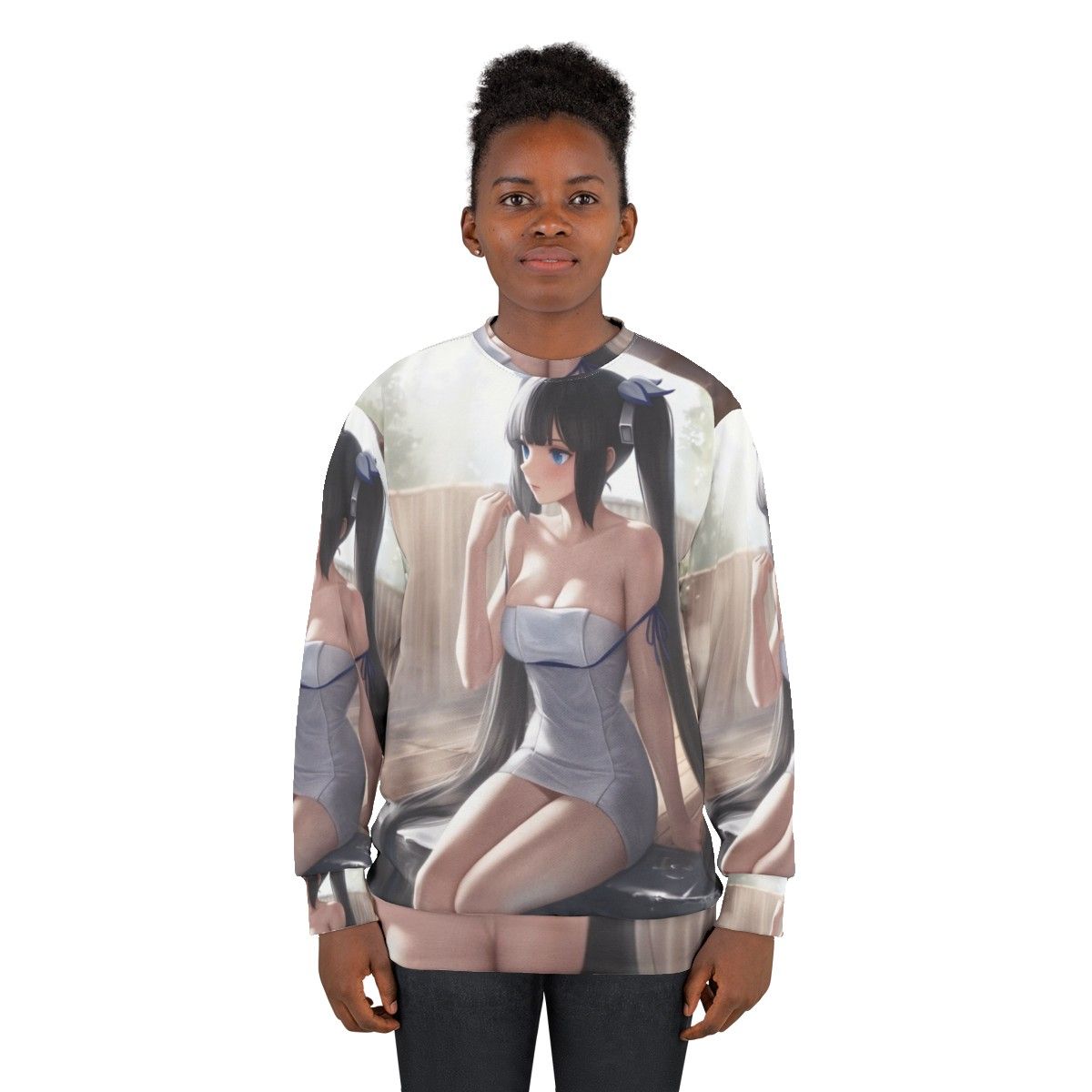 Hestia anime goddess hot spring inspired sweatshirt - women