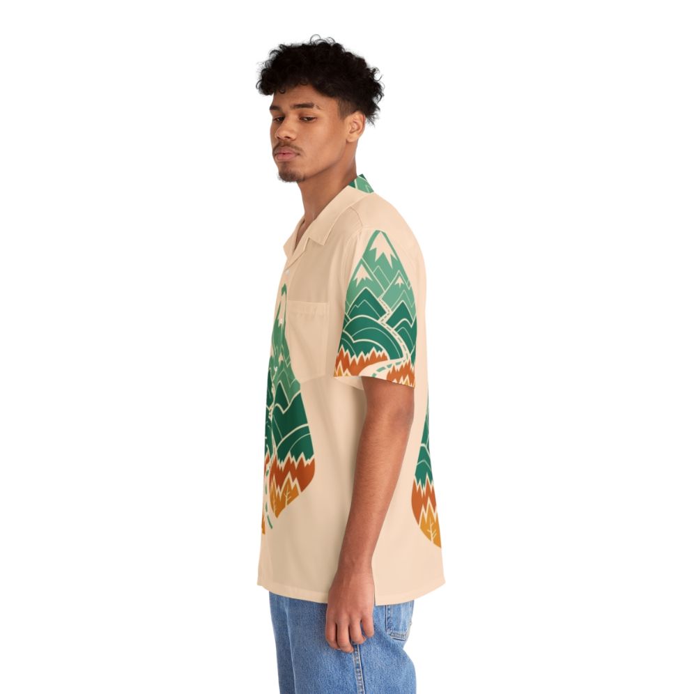 The Road Goes Ever On Summer Hawaiian Shirt featuring a nature-inspired design - People Left