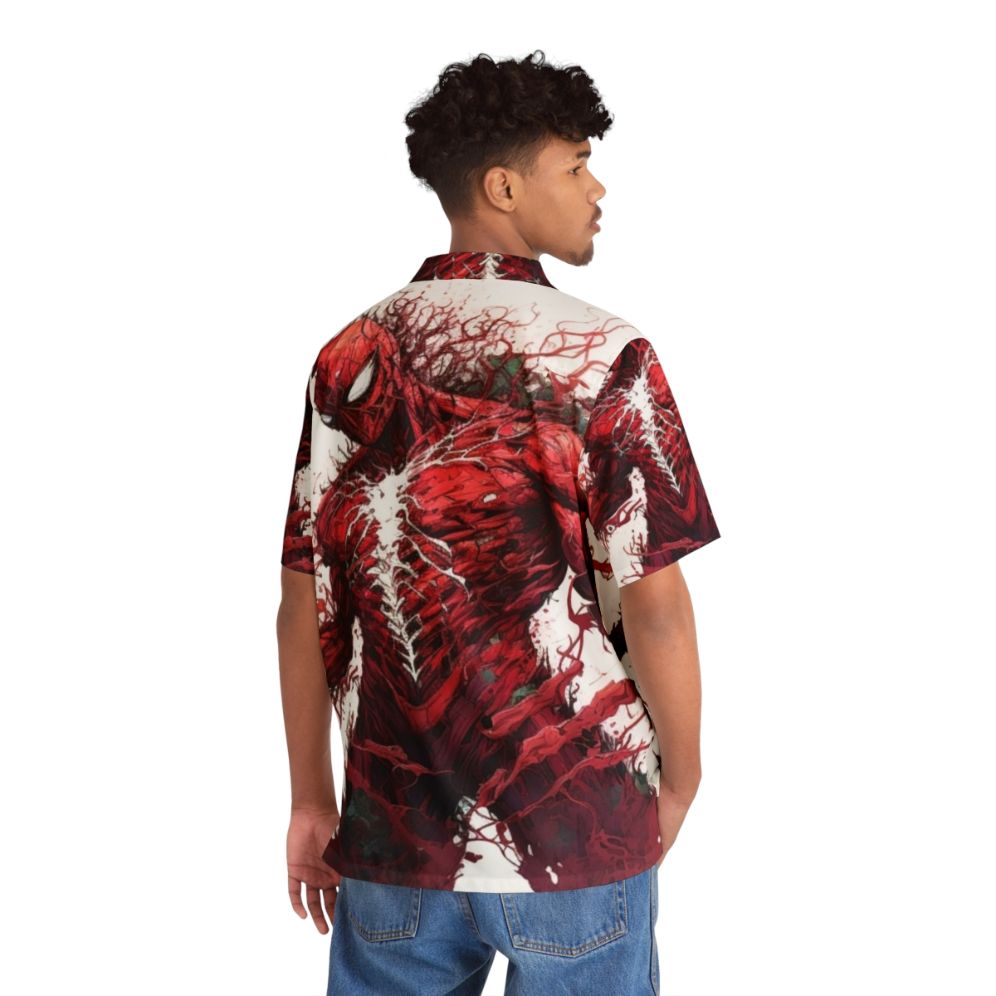 Carnage Hawaiian Shirt featuring a tropical digital art print - People Back